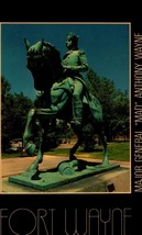 Picture POSTCARD-STATUE Of Major General &quot;Mad&quot; Anthony Wayne At Fort Wayne BK44 - £1.57 GBP