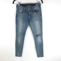 Lucky Brand Women&#39;s Blue Cotton Blend Charlie Capri Skinny Jeans Size 00/24 - £11.39 GBP