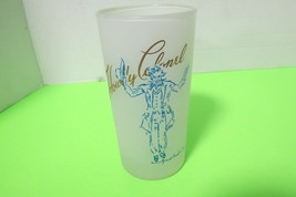 Howdy Kentucky Colonel Toast Tumbler Frosted Drinking Glass Blue And Gold - £8.59 GBP