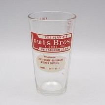 Lewis Brothers &amp; Sons da Cucina Fornire Pinta Birra Vetro Pittsburgh - £45.36 GBP