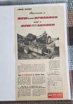 Vintage John Deere 1950&#39;s Manure Spreader and Front Loader Advertisement - £13.53 GBP