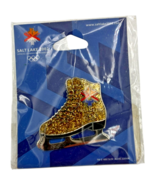 2002 Salt Lake City Olympic Games Ice Skate Lapel Hat Pin - $18.31