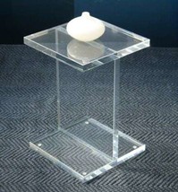 Acrylic / Lucite &quot;I&quot; beam side table - £313.97 GBP