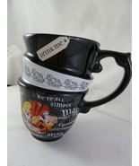 Disney Alice In Wonderland Triple Stacked Mad Hatter Coffee Tea Cup Blac... - $27.12 CAD