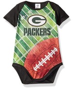 NFL Green Bay Packers Bodysuit Field Print Size 6-9 Month Youth Gerber - £11.77 GBP