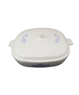 Corning Ware 10 Inch Casserole with White Corning Lid Cornflower Blue De... - $586.17 MXN