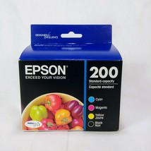 Epson 200 Black Cyan Magenta Yellow Ink T200120-BCS T200120 &amp; T200520 Bu... - $23.98