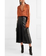 Skirt Leather Long Size Maxi Womens Lambskin Genuine Vintage Women Lined... - $2,227.70 MXN+
