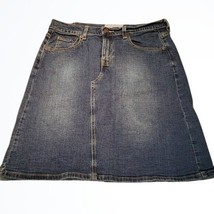 Levi&#39;s Medium Wash Midi Length ALine Blue Jean Skirt Size 6 Waist Size 30 Inches - $27.55