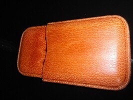 Pheasant Leather Cigar Case Holds up to 4 Stogies image 4