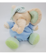 Soft Classics Elephant Baby Rattle Blue Green Stars 11&quot; Plush Stuffed To... - $189.87 MXN