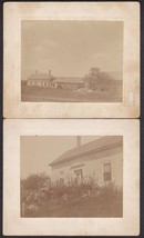 Frank Eells Home &amp; Farm (2) Cabinet Photos, Pre-1918 Fire - Stetson, Maine - £29.85 GBP