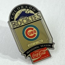 Colorado Rockies Chicago Cubs 1993 Inaugural Season Coca-Cola Coors Field Pin - £4.68 GBP