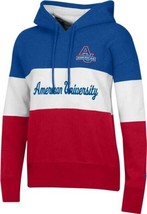 NWT CHAMPION Women American University Hoodie Sweatshirt S Red White Blue NEW - $39.90