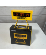 SEIKO Mini Sports Timer Clock SQ815Y Yellow Digital Alarm Clock - $80.87 CAD