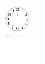 WATERBURY 4 1/2&quot; Diameter Clock Dial Face Cardstock ROMAN &amp; ARABIC - £3.14 GBP