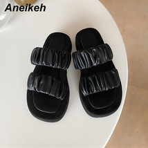Summer Women Shoes Slippers Slides PU Rubber Basic Solid Outside Flat With Adult - £38.21 GBP
