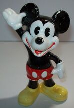 Vintage Mickey Mouse Waves Ceramic Figurine 5" Made In Japan Gift For Mo... - $25.10