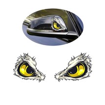 Aterproof reflective cat eyes creative side rear view mirror funny decor decal stickers thumb200