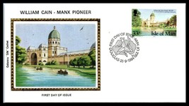 1984 Isle Of Man Colorano Fdc Cover -William Cain - Manx Pioneer, Douglas &quot;1&quot; Q4 - £2.37 GBP
