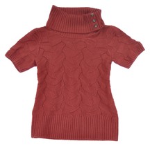 Worthington Women&#39;s Knit Sweater Medium Short Sleeve Red - £10.35 GBP