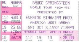 Vintage Bruce Springsteen Ticket Stub Octobre 3 1992 Phœnix Arizona - £32.65 GBP