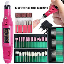 Professional Nail Drill Machine Electric Manicure Milling Cutter Set Nail Files - £26.90 GBP