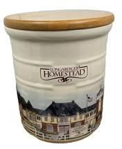 Longaberger Pottery 2 Quart Qt “Homestead” Limited Crock w Woodcrafts Lid USA - £27.93 GBP