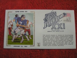 Nfl Ny Giants Vs. Denver Broncos Super Bowl Xxi Fdc Cachet Envelope 1/25/1987 - £14.59 GBP