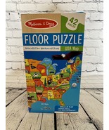 Melissa And Doug 42 Piece USA Map Floor Puzzle 34” X 22.7” - $12.86