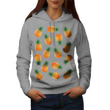 Wellcoda Pinapple Fiesta Womens Hoodie, Pattern Casual Hooded Sweatshirt - £29.15 GBP