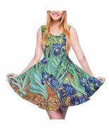 Woman Van Gogh Irises Sleeveless Skater Dress (Size XS to 5XL) - €25,26 EUR