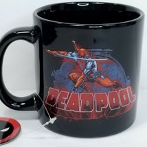 Deadpool Microwaveable Coffee Mug Black Red Blood Marvel Super Hero Larg... - £21.01 GBP