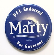 Vintage John Marty for Governor Button Pin Campaign Pinback Minnesota  2... - £5.50 GBP