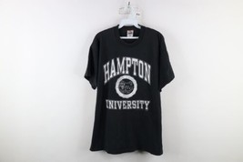 Vintage 90s Mens XL Faded Spell Out Hampton University Short Sleeve T-Shirt - £34.95 GBP