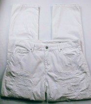 BlankNYC Women&#39;s Jeans Size 30 Straight Leg Distressed Solid White - $43.35