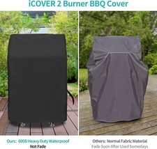 iCOVER Small Grill Cover 30 inch Two Burner BBQ Gas Grill Cover 600D Heavy Du... - £35.04 GBP