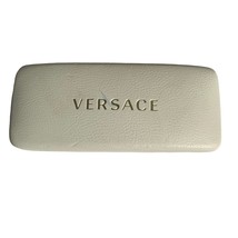 Versace Glasses Hard Case Clamshell Cream Authentic Microfiber Cleaning Cloth - £14.55 GBP