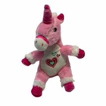 Dan Dee Unicorn Pink White Hearts 9&quot; - £6.71 GBP