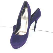 Charlotte Russe Purple Suede Like High Heel Platform Round Toe Stiletto ... - $39.99