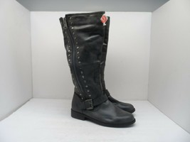 Madden Girl Women&#39;s 15&quot; Cooper Tall Side Zip Heeled Boots Black Size 8M - $28.49