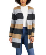 Charter Club Women&#39;s Colorblocked Open-Front Cardigan Size Medium Pockets - €24,23 EUR