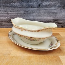 Marlene by Syracuse Gravy Boat with Attached Under Plate Made In USA - £7.14 GBP