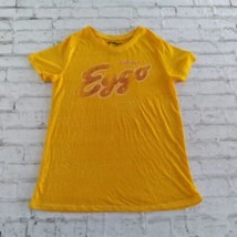 Kelloggs Eggo T Shirt Womens Small Yellow Burnout Short Sleeve Tee Waffles - £12.56 GBP