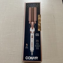 Conair 0.75 Double Ceramic Triple Barrel Waver Rose Gold CD704 - $368.74 MXN