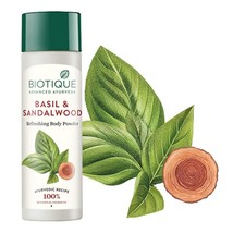Biotique Basil And Sandalwood Refreshing Body Powder 100% Botanical Extr... - £19.35 GBP