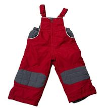 Toddler Boys Red Snow Bib Overalls With Adjustable Straps &amp; Reinforced K... - $262.83 MXN