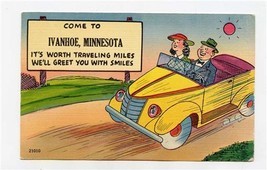 Come to Ivanhoe Minnesota Linen Humorous Postcard - £8.56 GBP