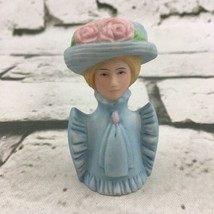 VTG 1982 Avon American Fashion Thimble Porcelain Victorian Lady Dressed In Blue - £9.49 GBP