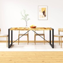 vidaXL Medium Industrial Brown & Black Mango Wood Dining Table 42x30 inches - $7,295.55 MXN